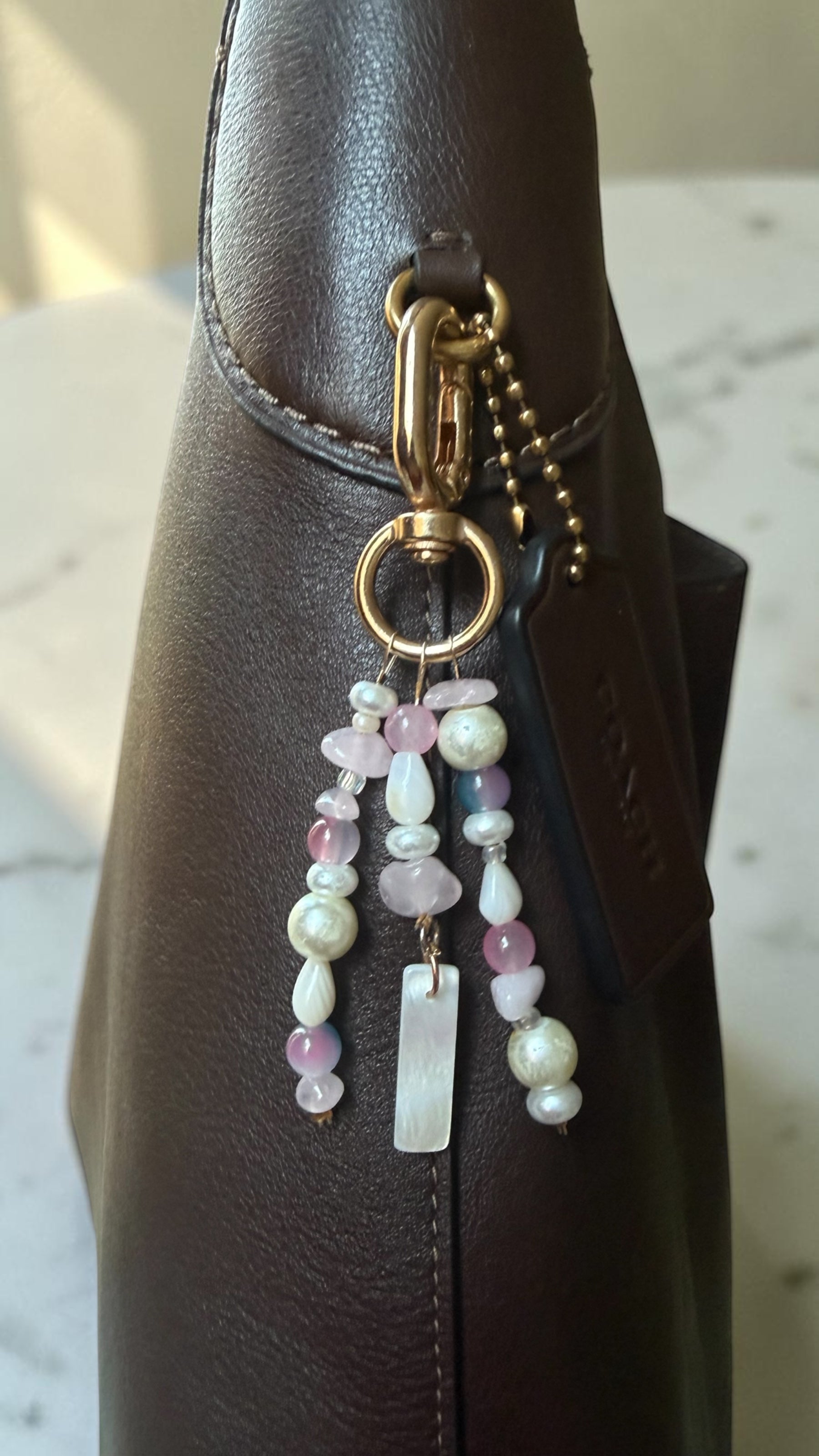 Cotton Candy Cloud | Handmade Beaded Bag Charm