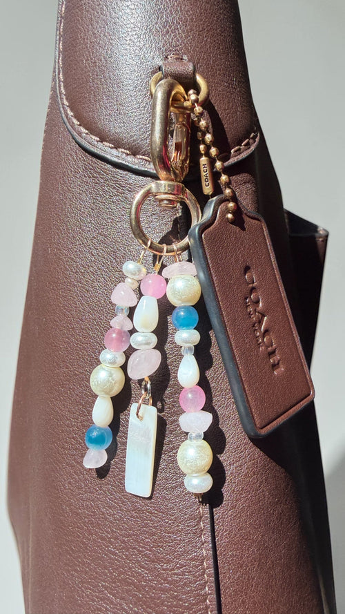 Cotton Candy Cloud | Handmade Beaded Bag Charm